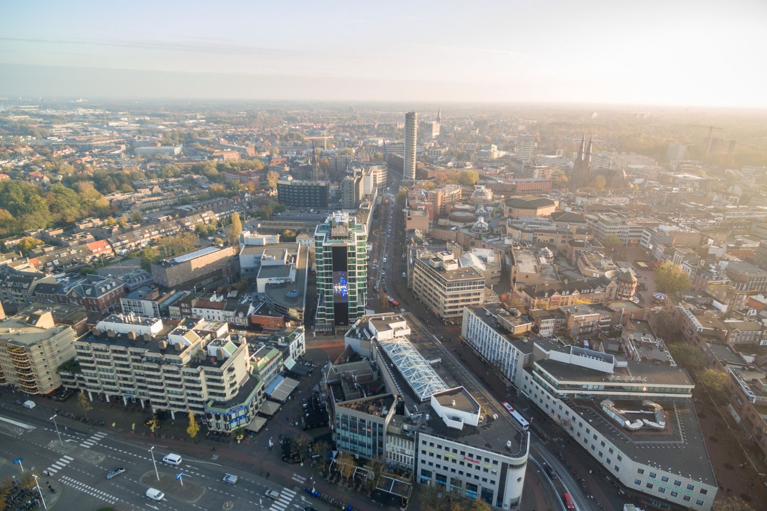 Luchtfoto van het centrum van Eindhoven
